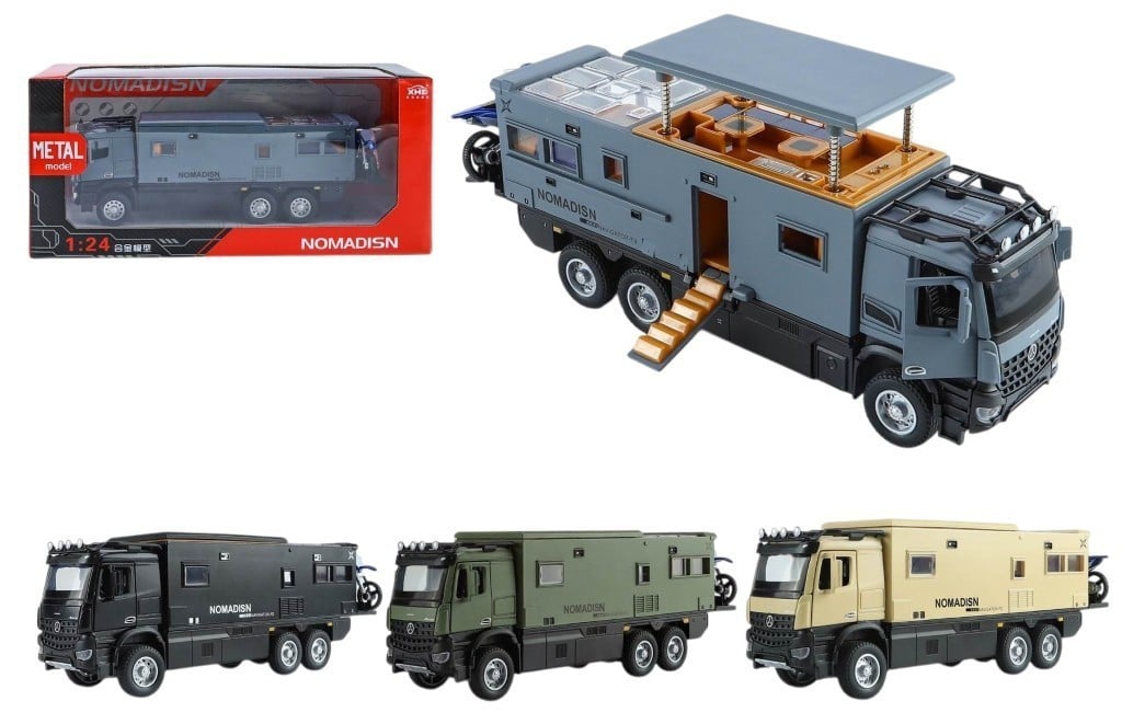 Vardem Kutulu 1:24 Çek Bırak Işıklı ve Sesli Motorlu Model Karavan