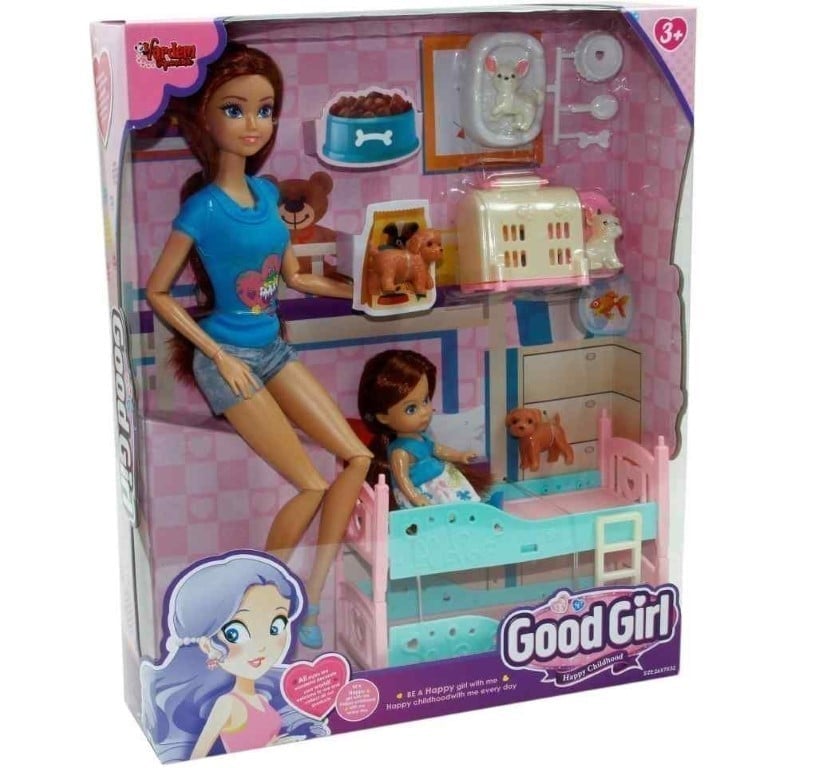 Vardem Kutulu 29Cm Aksesuarlı Ranzalı Bebek