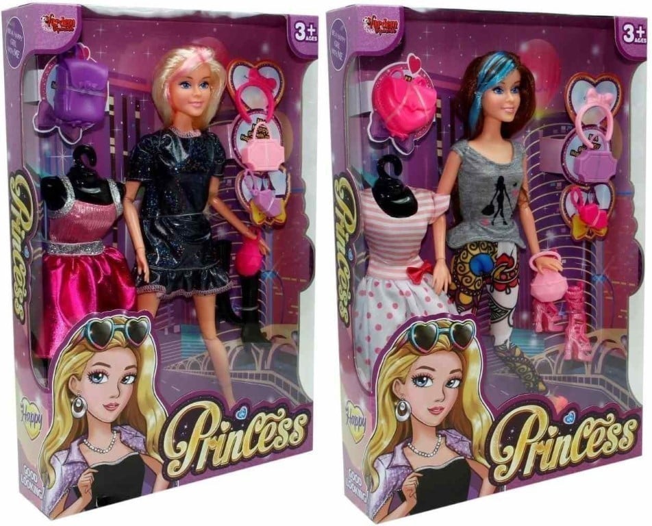 Vardem Kutulu 29Cm Yedek Elbiseli Aksesuarlı Moda Bebek