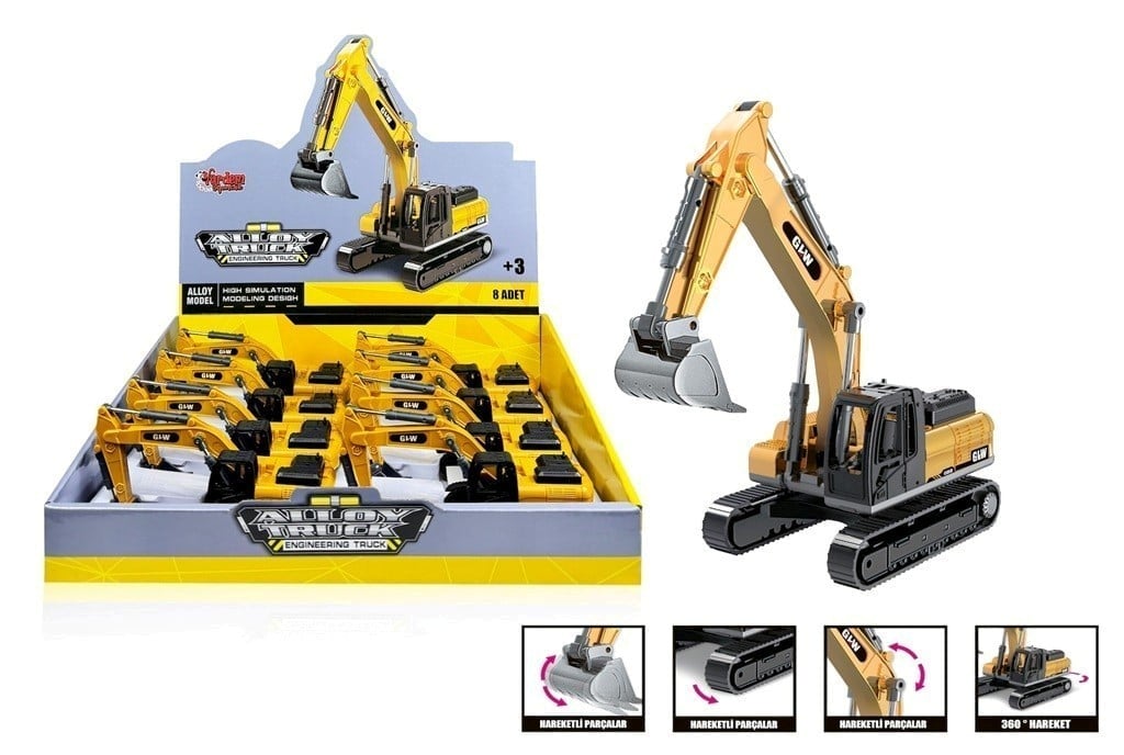 Vardem Sürtmeli Metal İnşaat Aracı Kazıcı Ekskavatör