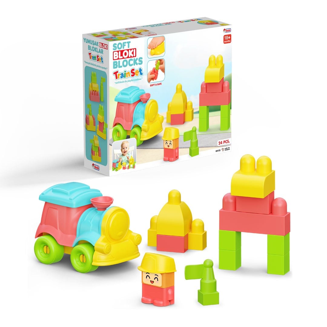 YUMUŞAK BLOKİ BLOKLAR TREN SET 24 PARÇA