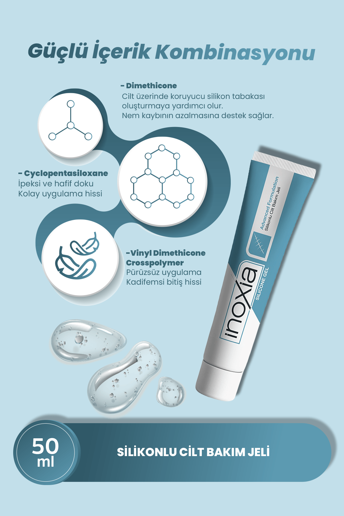 İNOXİA SİLİKON SKAR JEL 50 ML 