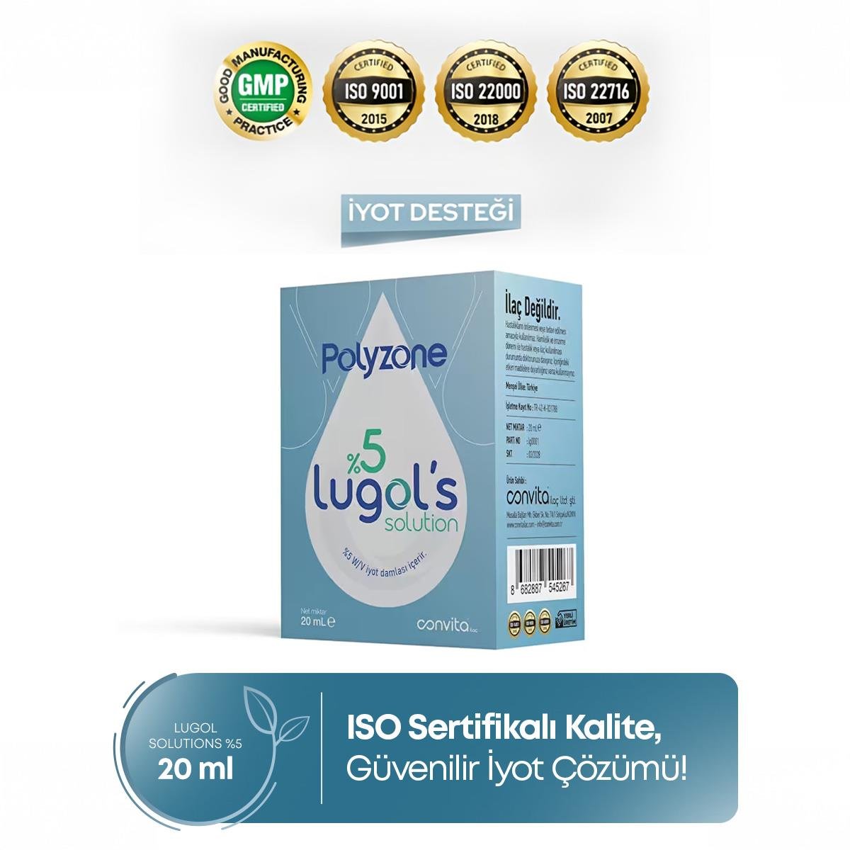 LUGOL'S SOLUTION %5 20 ML POLYZONE