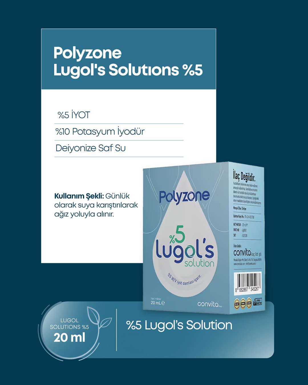 LUGOL'S SOLUTION %5 20 ML POLYZONE