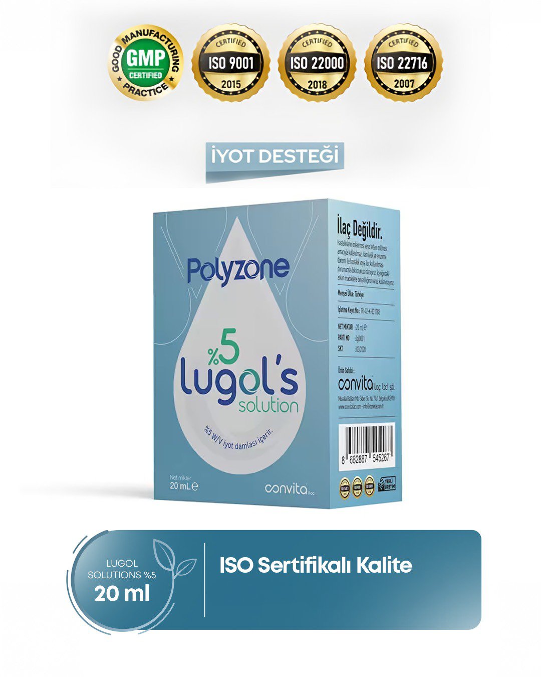 LUGOL'S SOLUTION %5 20 ML POLYZONE