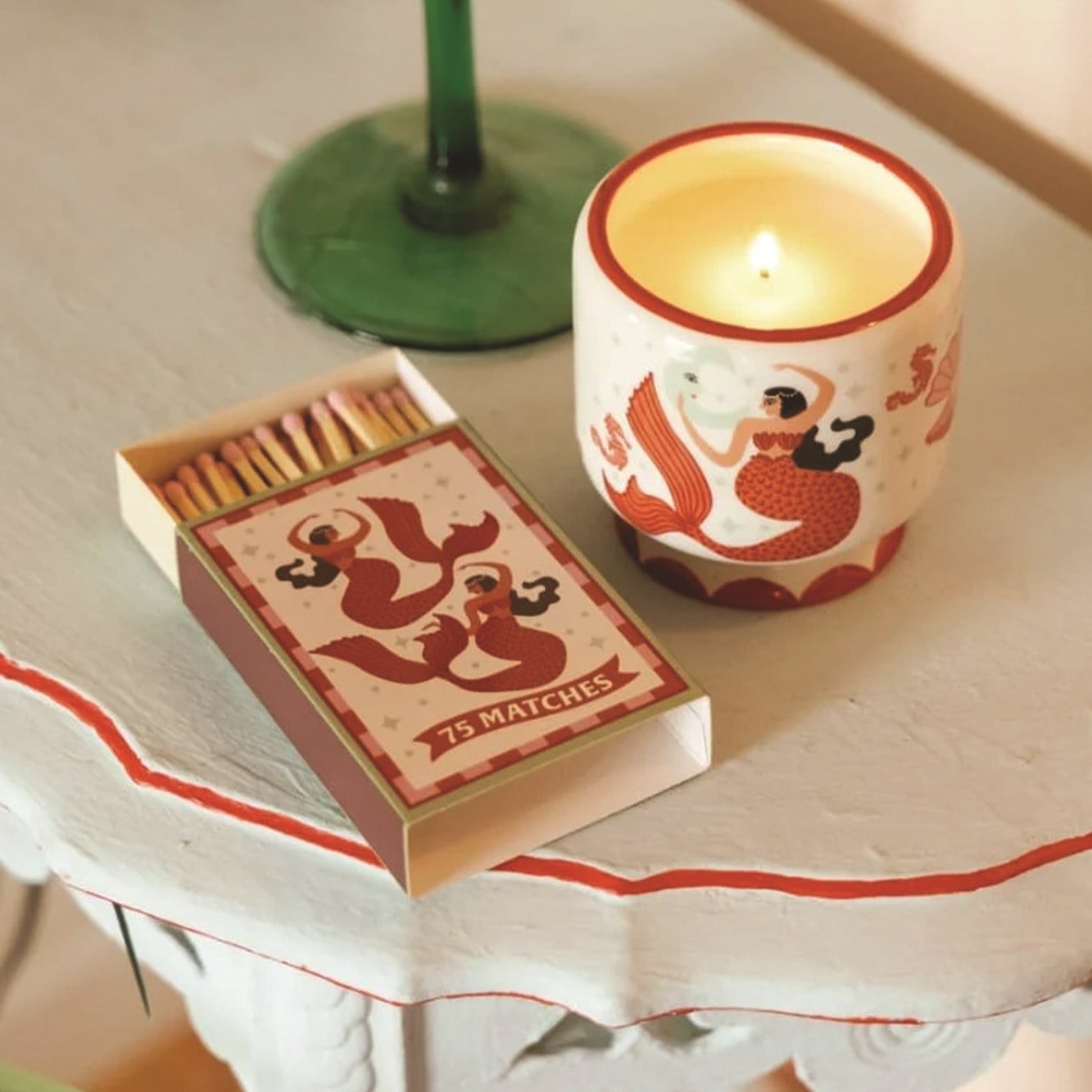 A Dopo Seramik Mum: Ginger & Teak