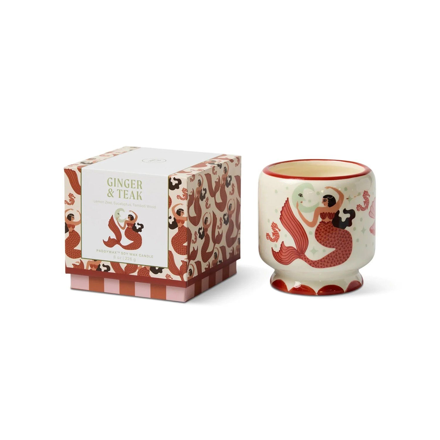 A Dopo Seramik Mum: Ginger & Teak