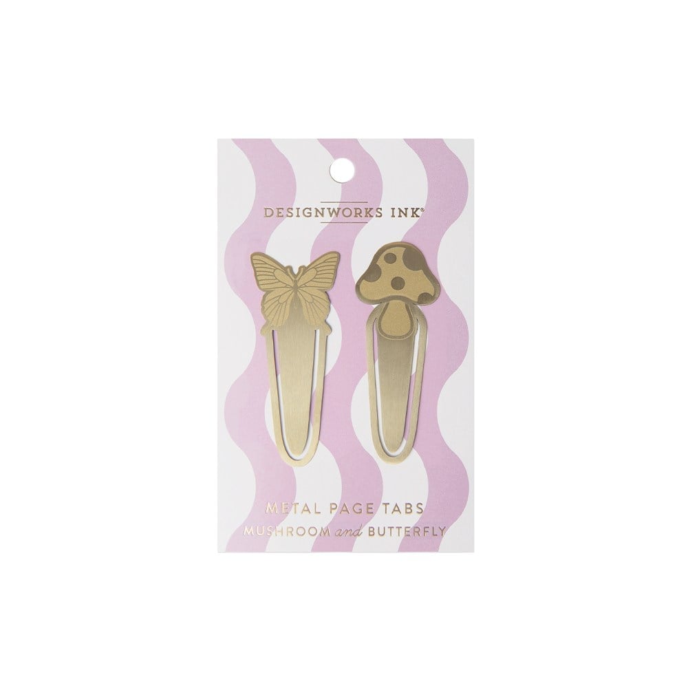Butterfly & Mushroom Metal Kitap Ayracı