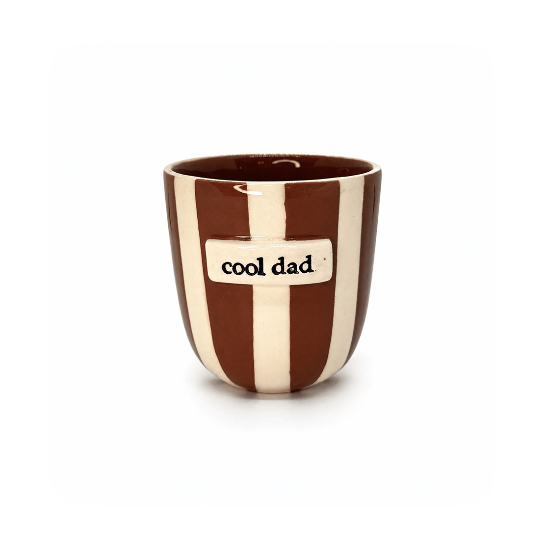 Cool Dad Çizgili Bardak (Kahverengi)
