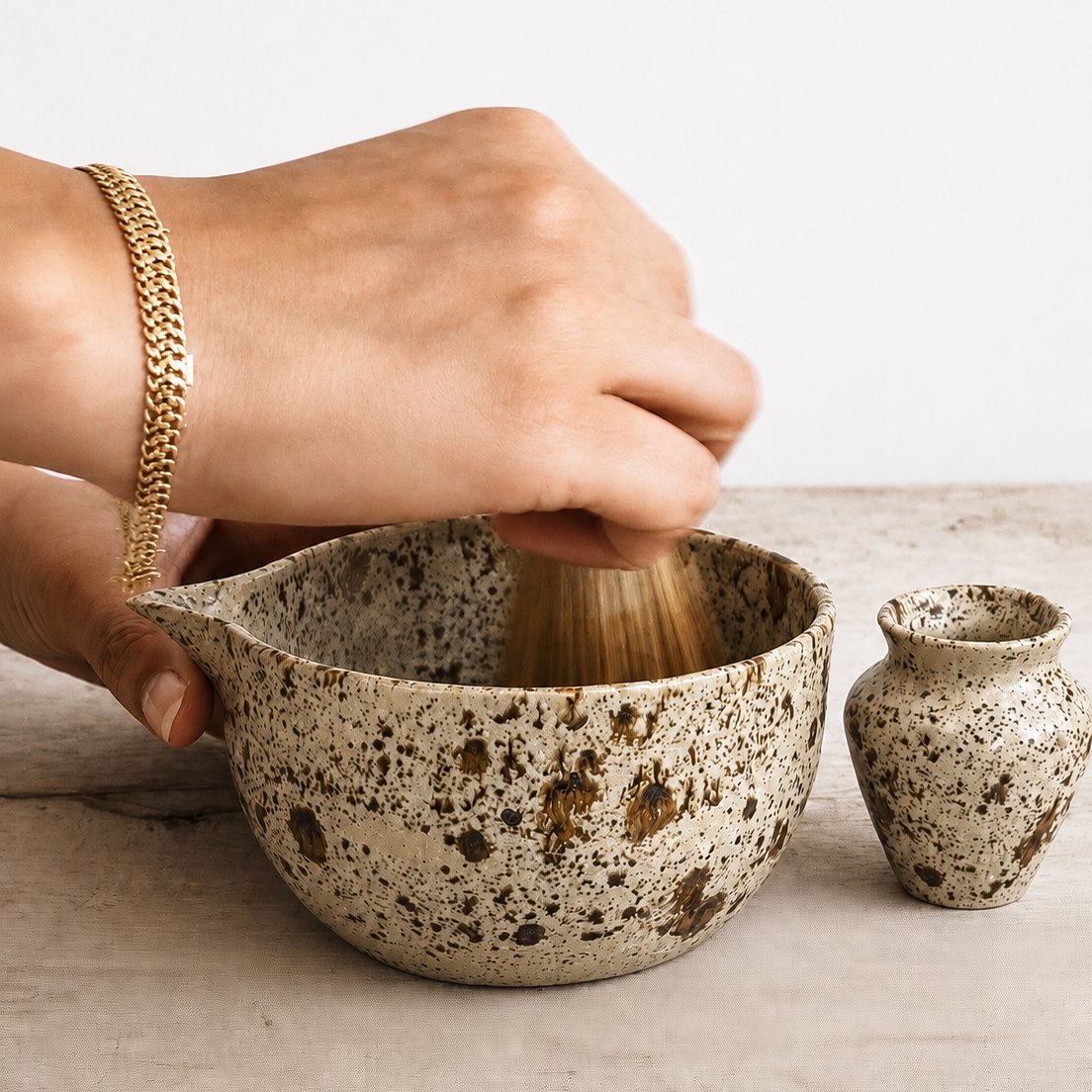 Freckle Matcha Seti (Kahverengi)