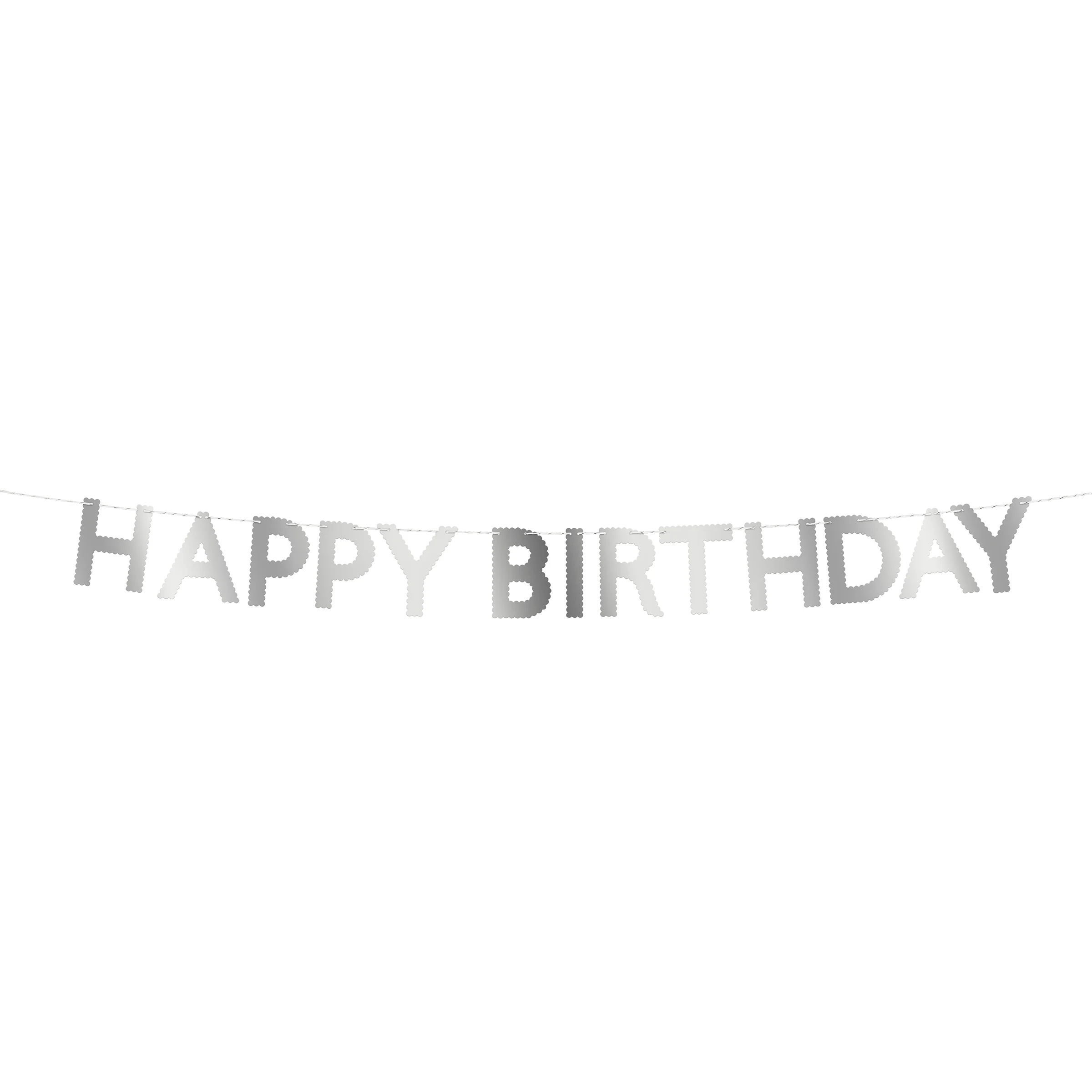 Happy Birthday Asılan Süs (Gümüş)