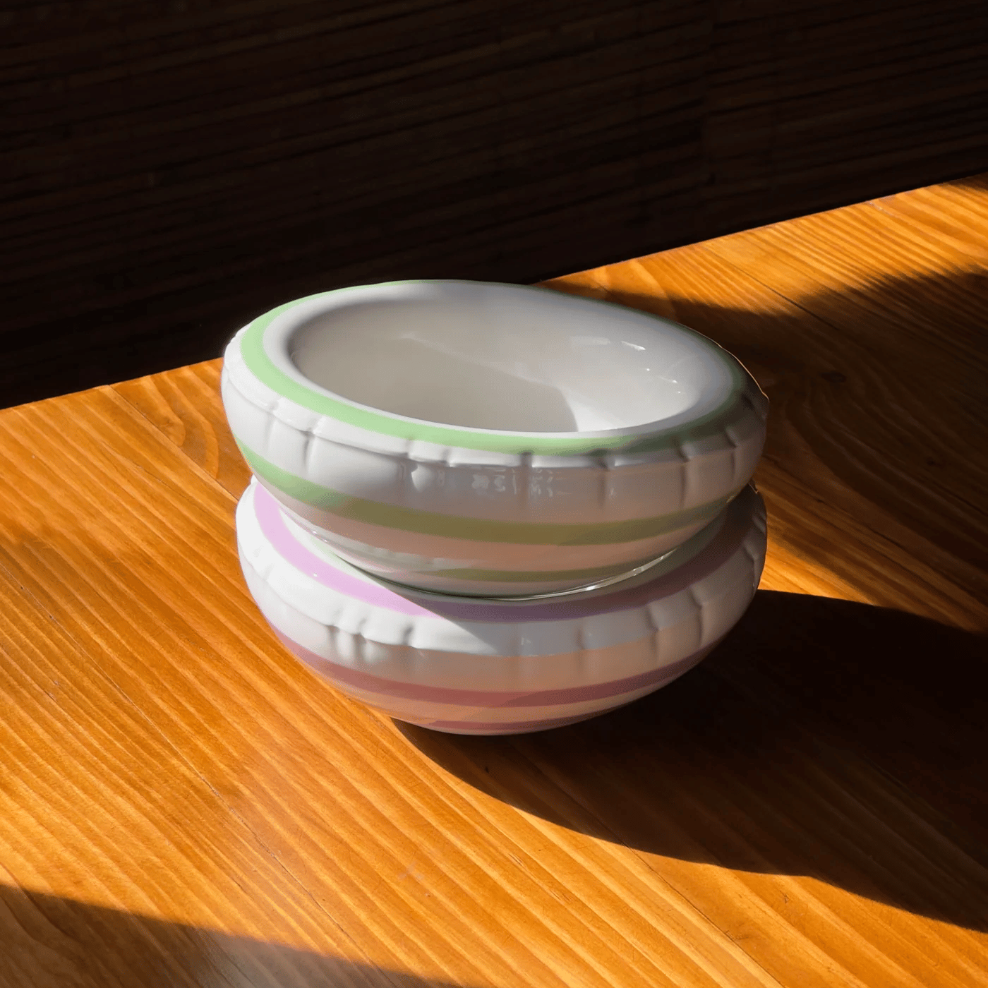 Lisa Çizgili Kase (Lavender)