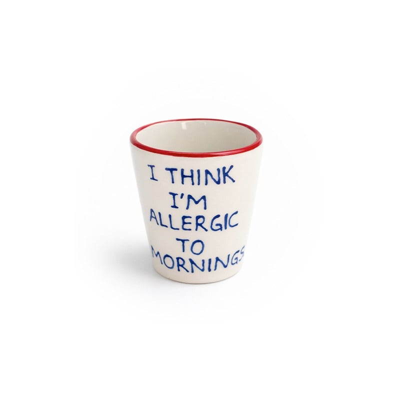 Mottolu Bardak: Allergic To Mornings (Kırmızı)