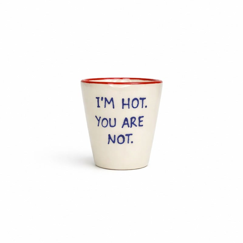 Mottolu Espresso Bardak: I'm Hot (Kırmızı)