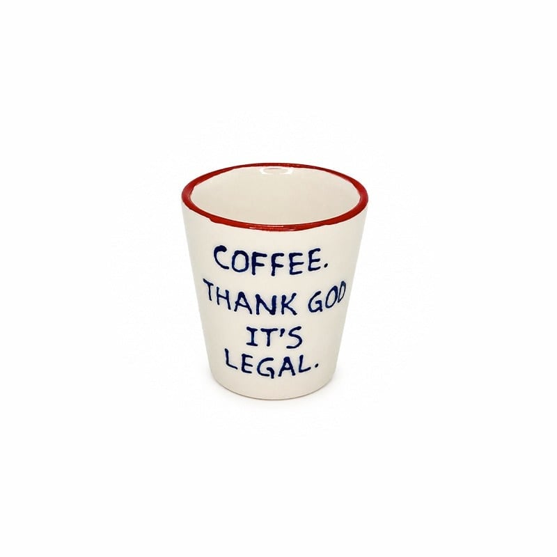 Mottolu Espresso Bardak: It's Legel (Kırmızı)