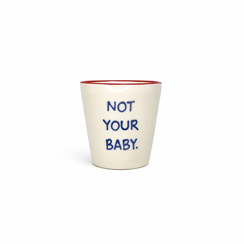 Mottolu Espresso Bardak: Not Your Baby (Kırmızı)