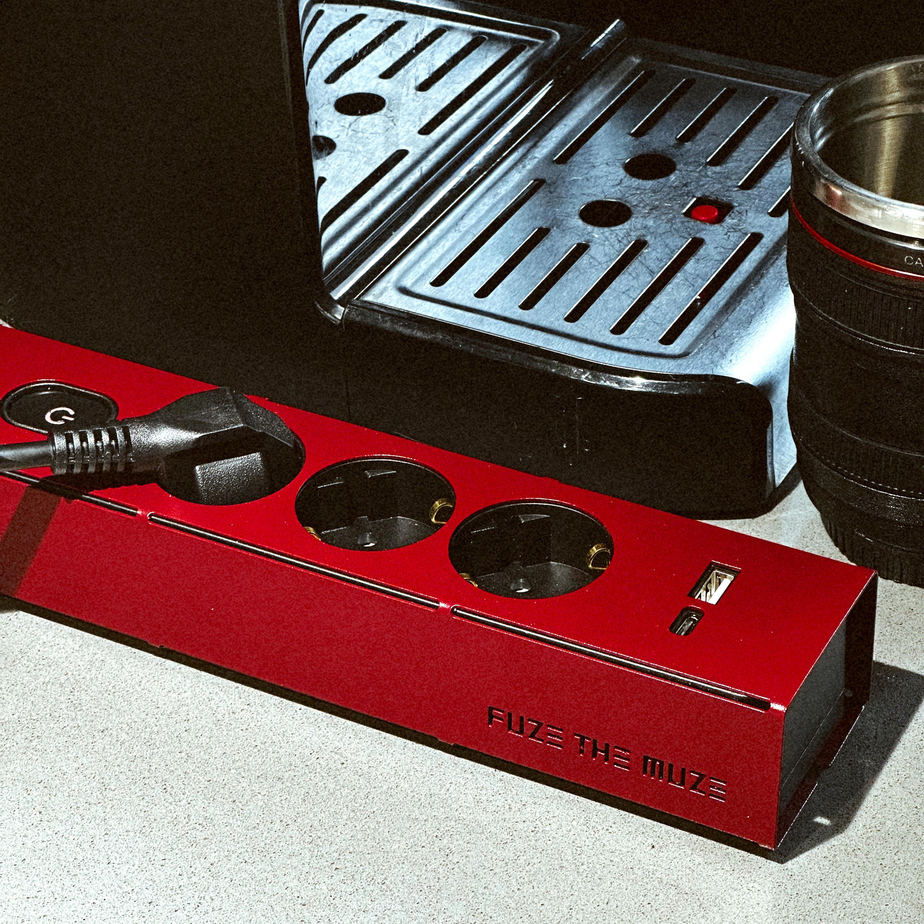 Muze 2.0 Renkli Çoklu Priz (Sour Cherry)