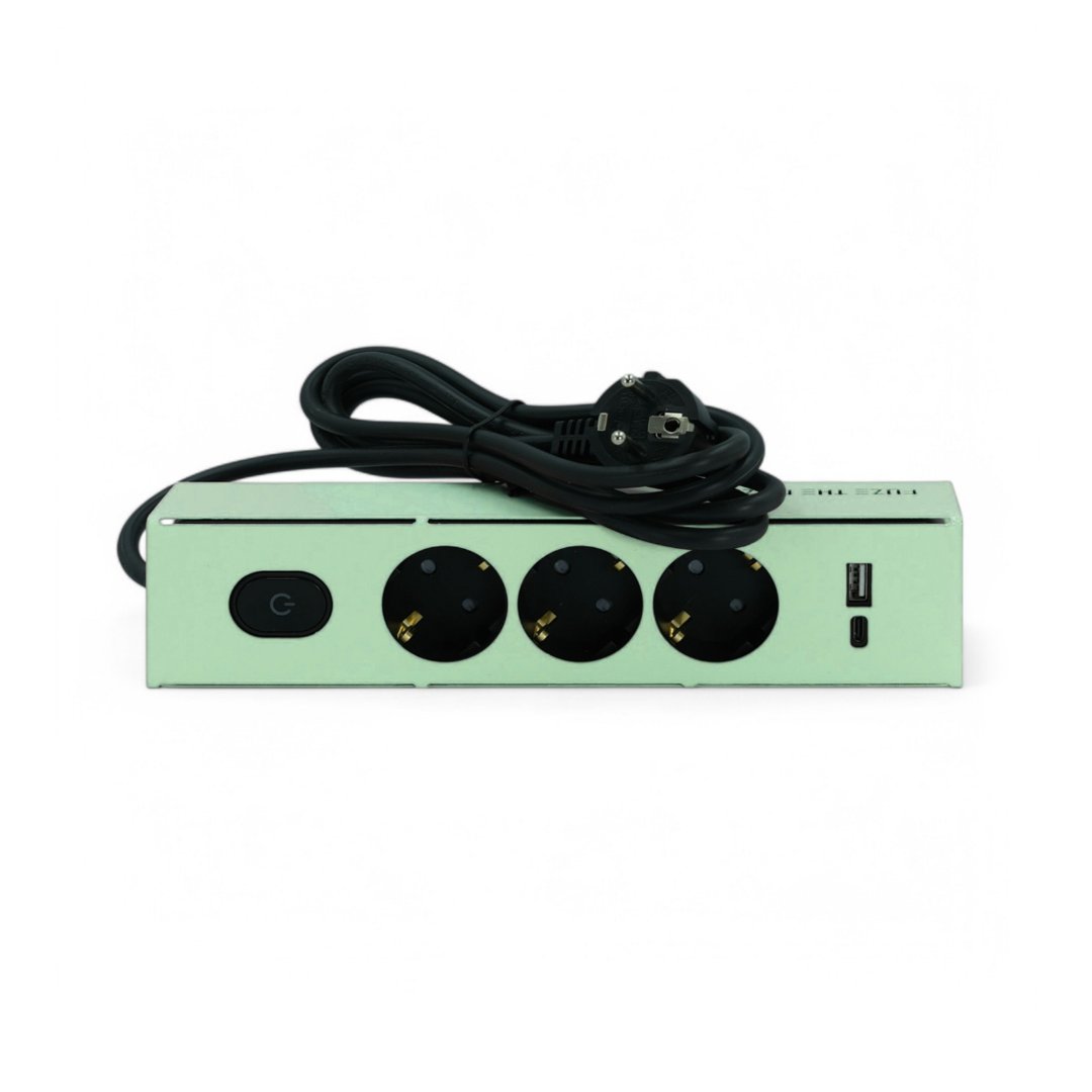 Muze 2.0 Renkli Çoklu Priz (Mint)