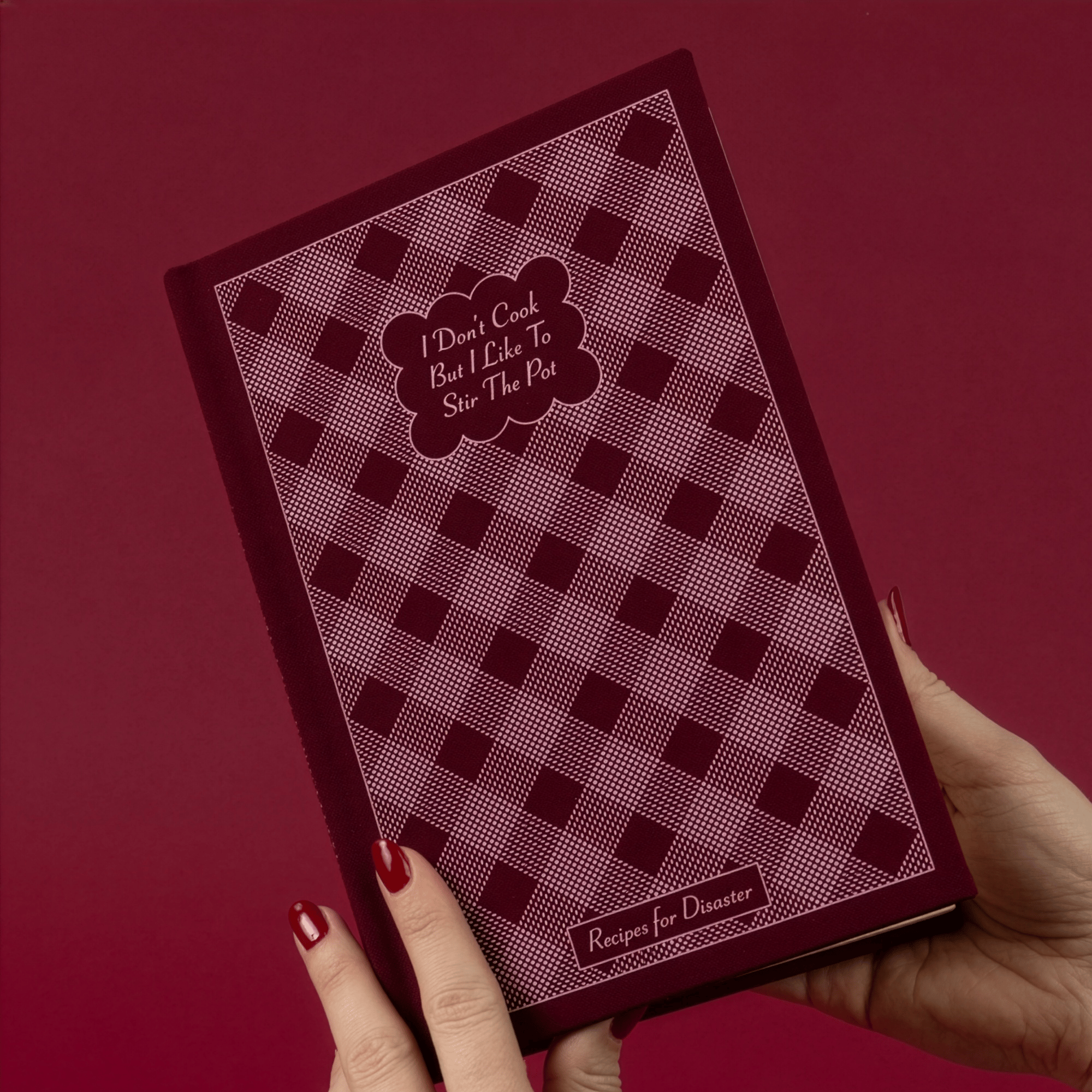 Self Help Retro Kapaklı Günlük: I Don't Cook (Bordo)