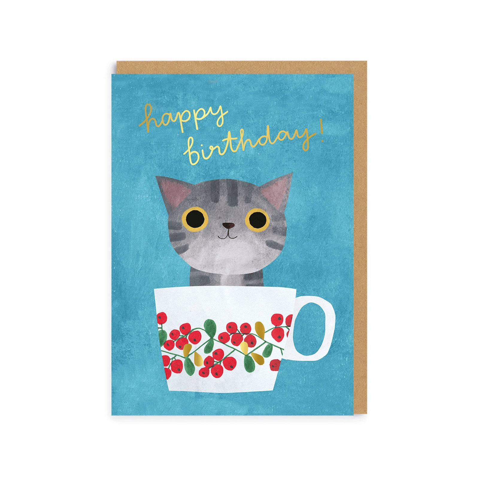 Teacup Kitten Tebrik Kartı (Happy Birthday)