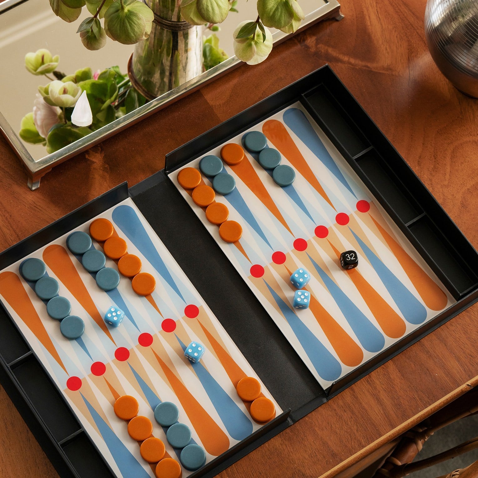 The Art of Backgammon Tavla (Anthracite)