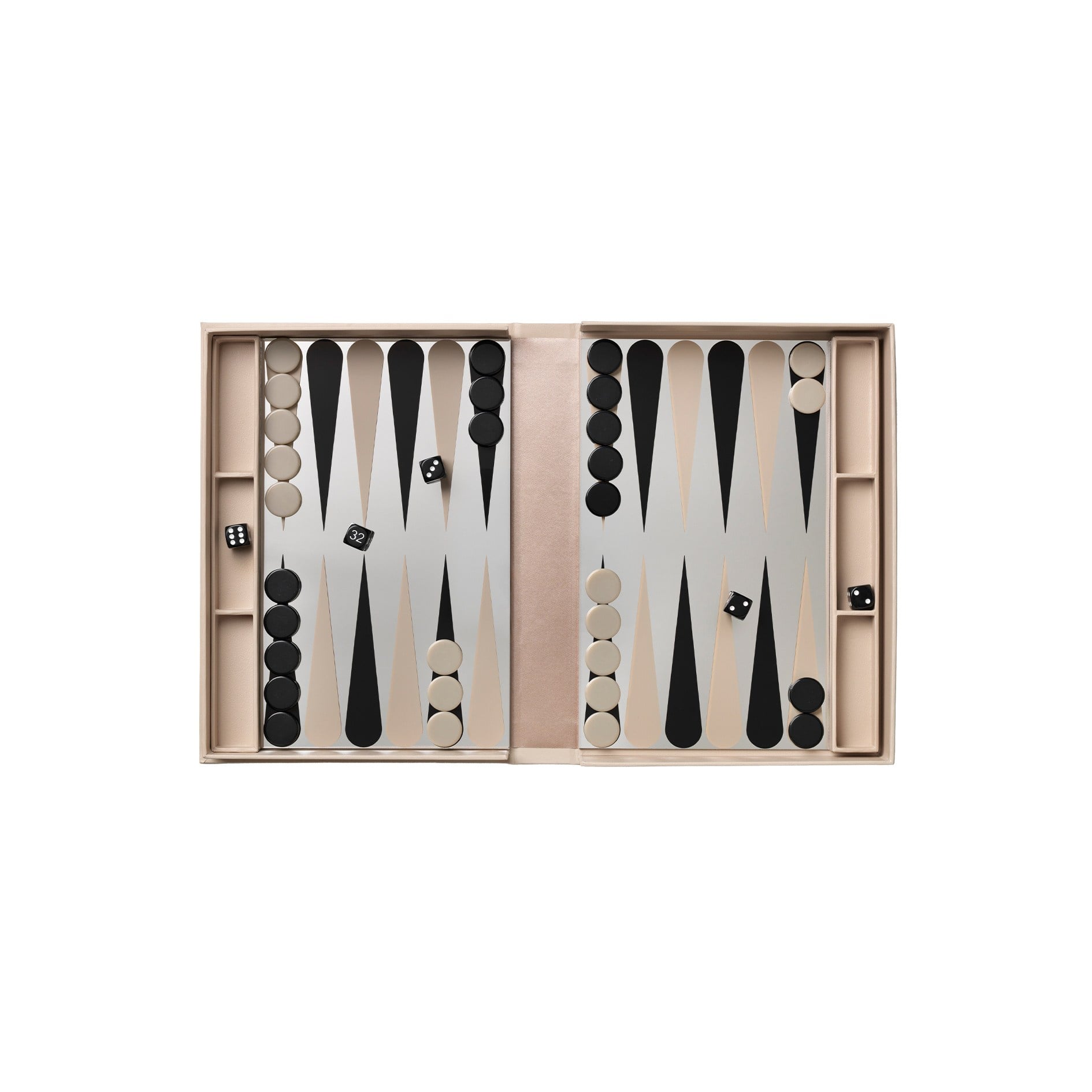 The Art of Backgammon Tavla (Beige Mirror)