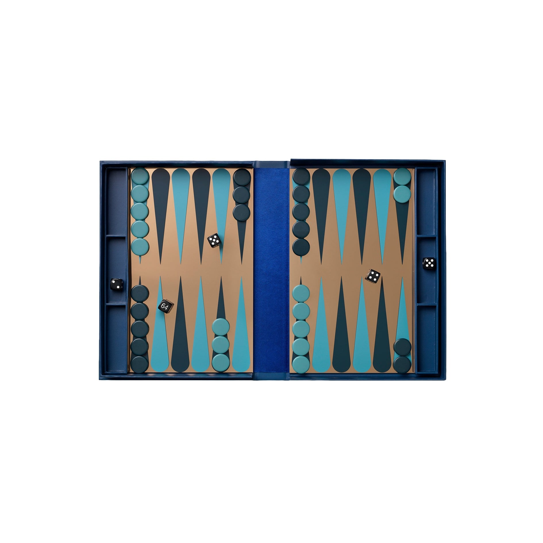 The Art of Backgammon Tavla (Blue Mirror)