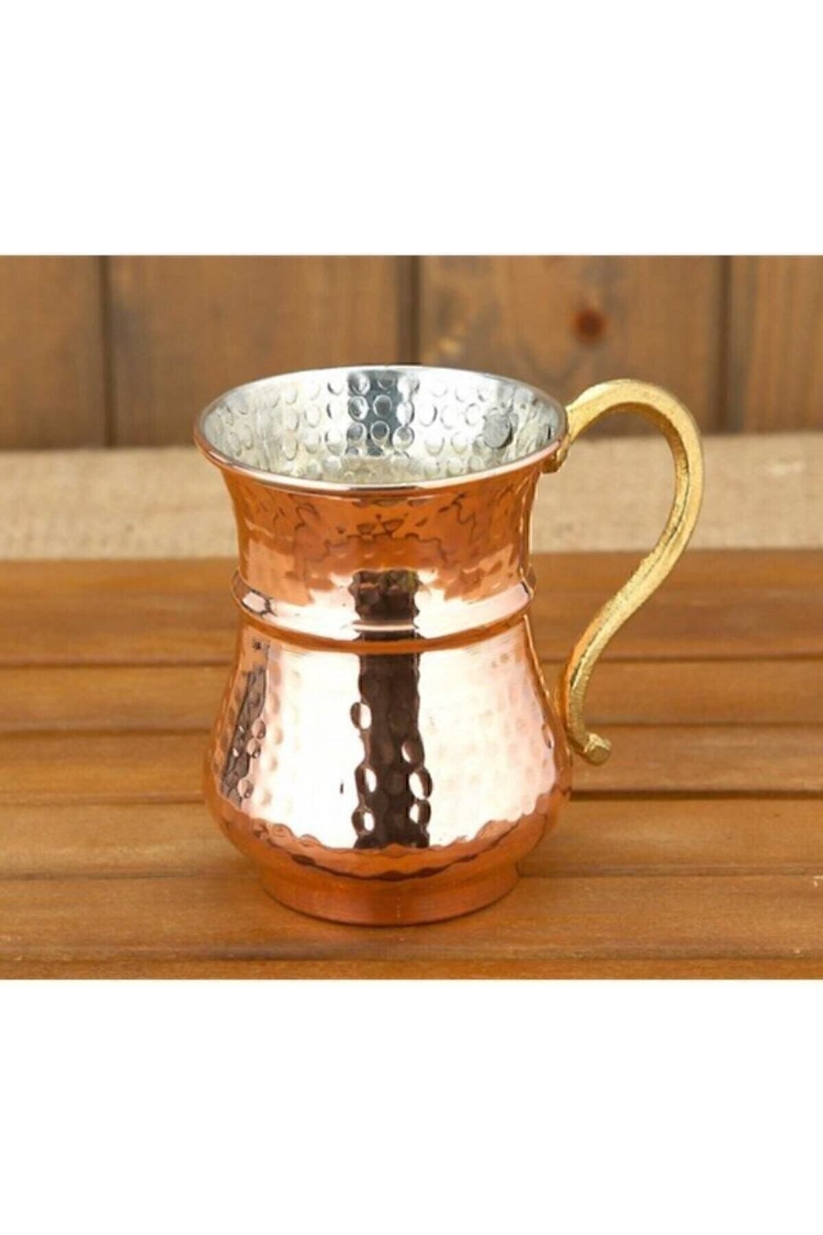 6'lı El Dövmesi Nostaljik Bakır  Ayran Bardağı