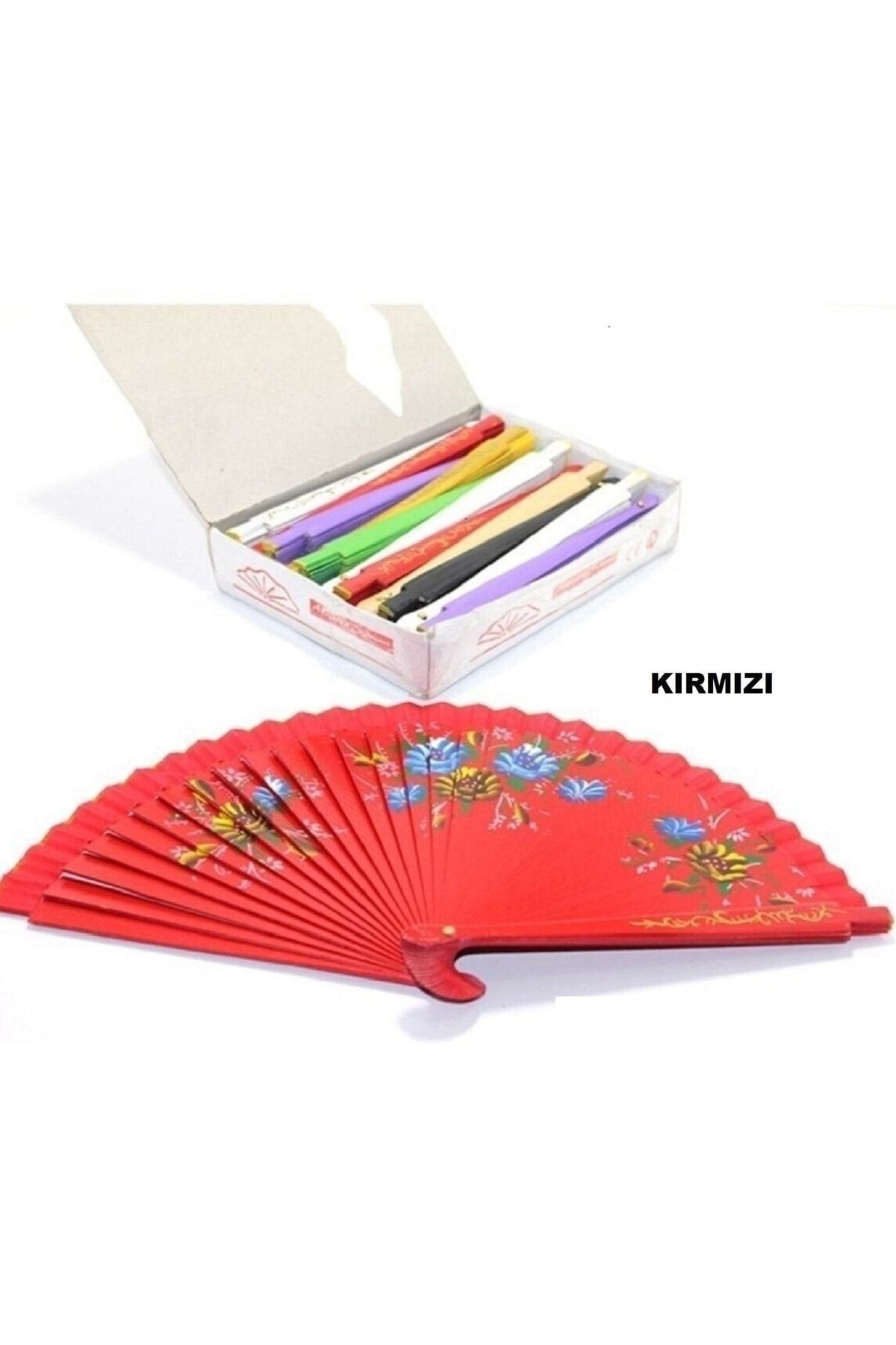 Ahşap Tek Taraflı Desenli Doğal Rüzgar Bambu Yelpaze