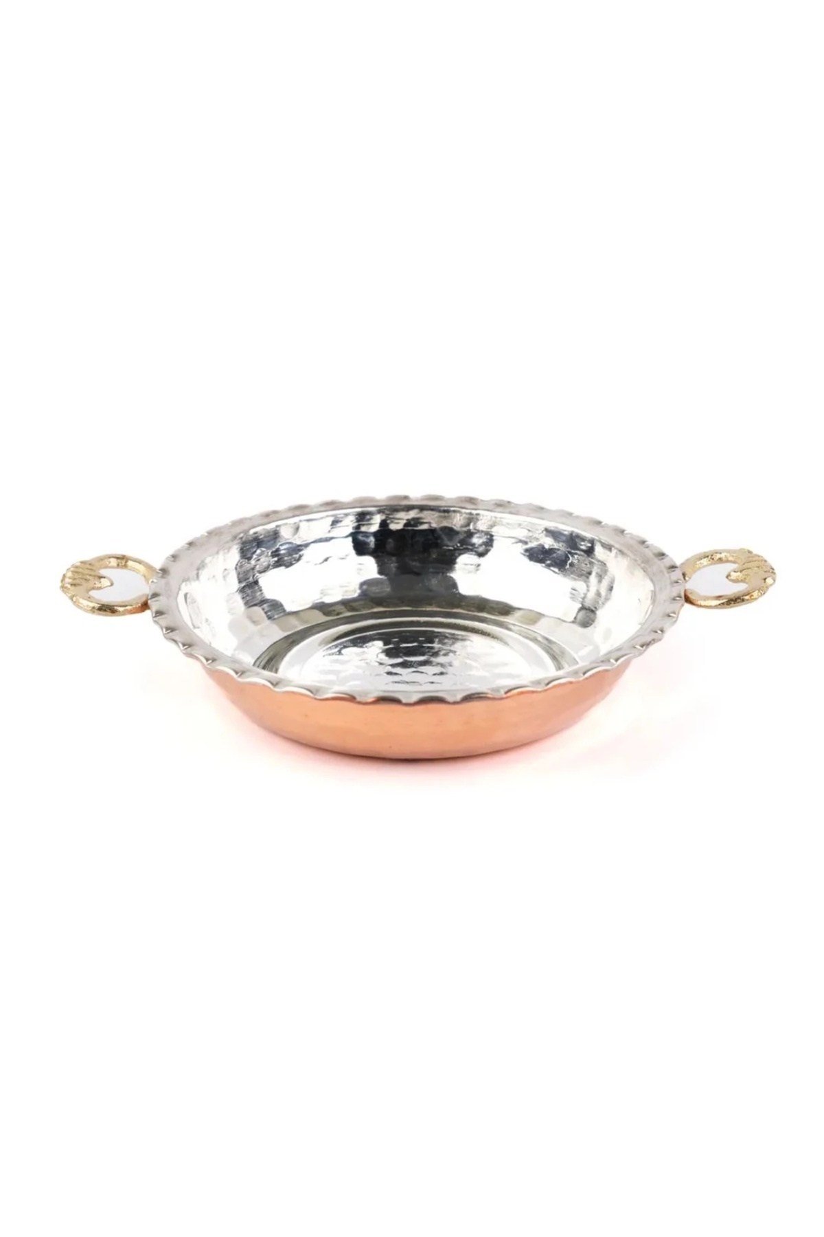 Bakır Kahvaltılık Tabak Tava Model Mini 6'lı Set