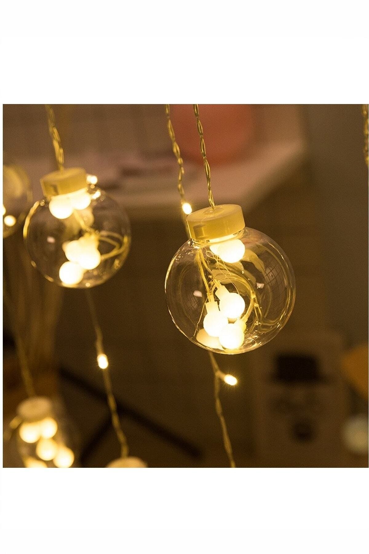 Dekoratif Işıklı Top Perde Led