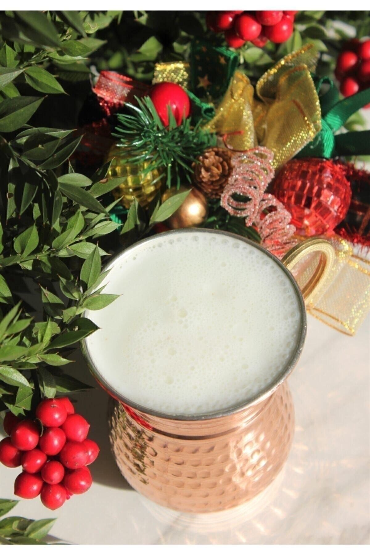 El Dövmesi Nostaljik Bakır Ayran Bardağı