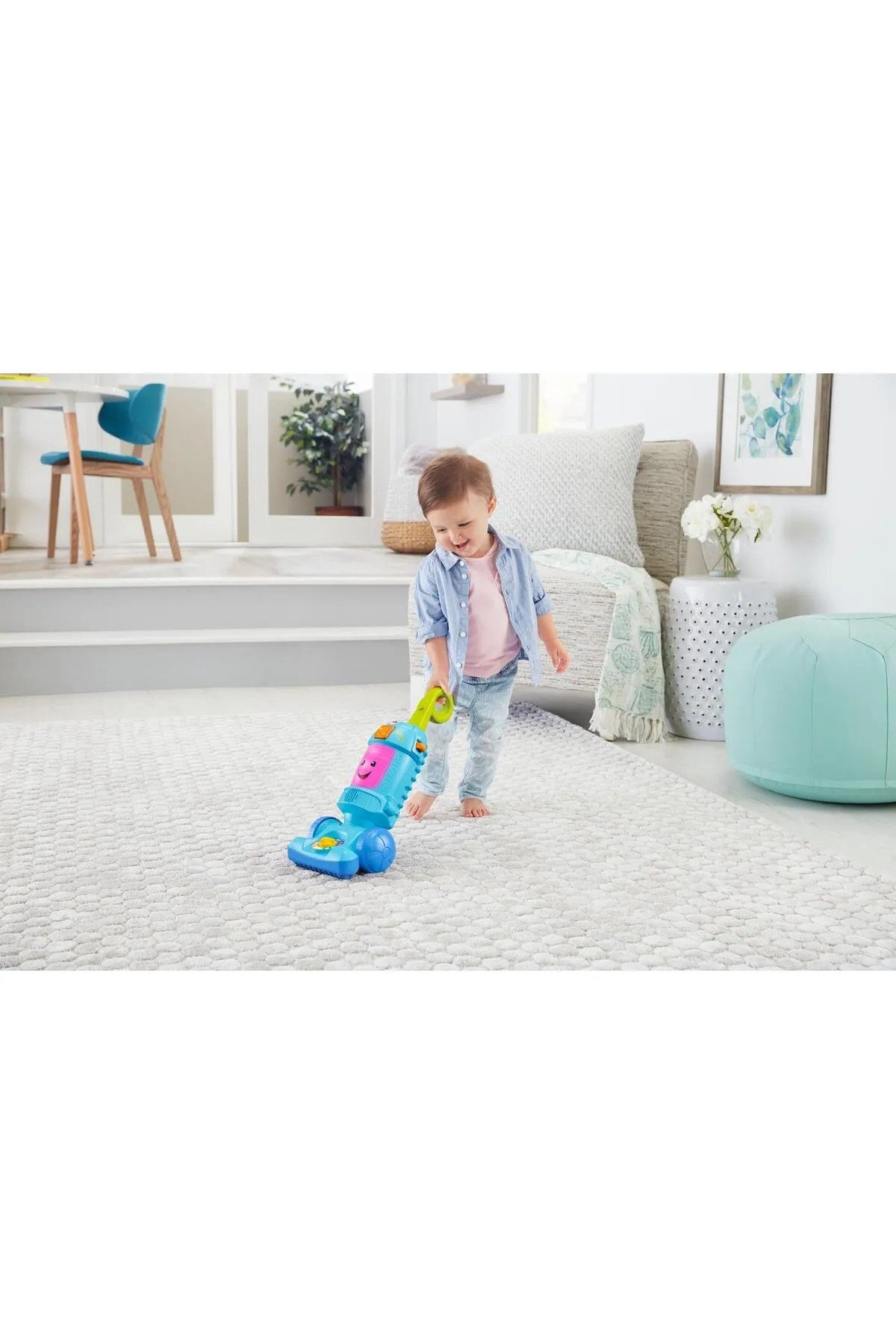 Fisher-Price Eğlen ve Öğren Neşeli Süpürge, Türkçe konuşan Müzikli, Işıklı, Eğitici İçerikli GTW19