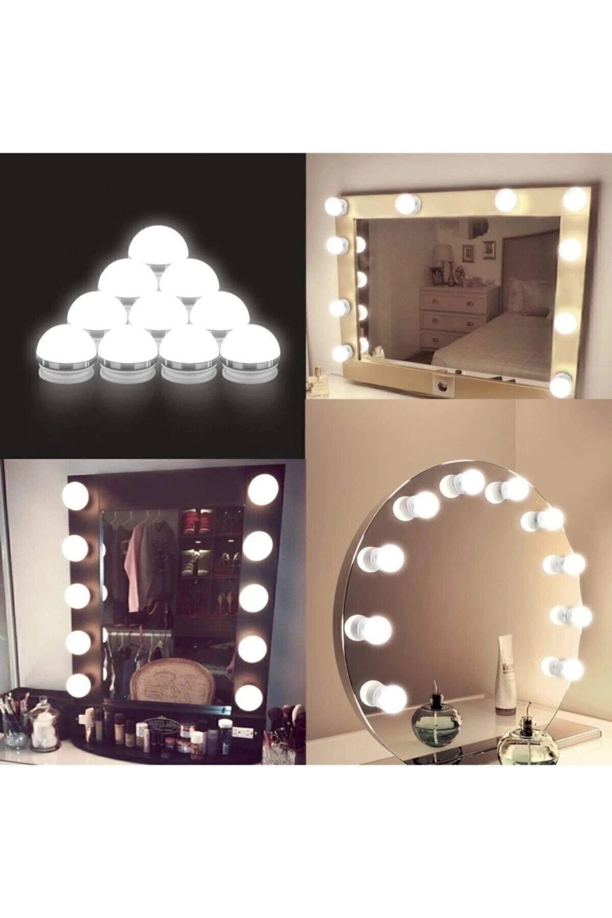 Hollywood Tarzı Lamba Makyaj Masası Banyo Aynası Aydınlatma Glrshop