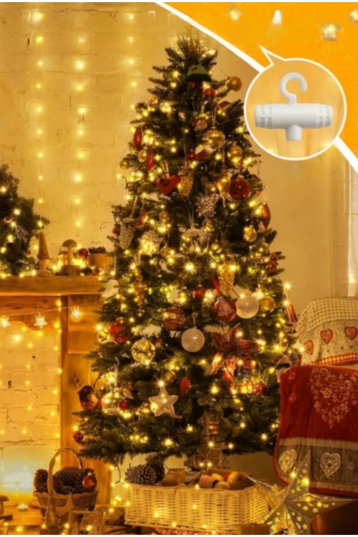 Kumandalı 8 Ayrı Moda Sahip 3mx3m 300 cm X 300 cm Perde Led