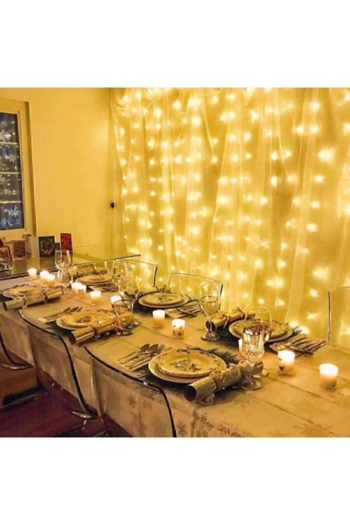 Kumandalı 8 Ayrı Moda Sahip 3mx3m 300 cm X 300 cm Perde Led