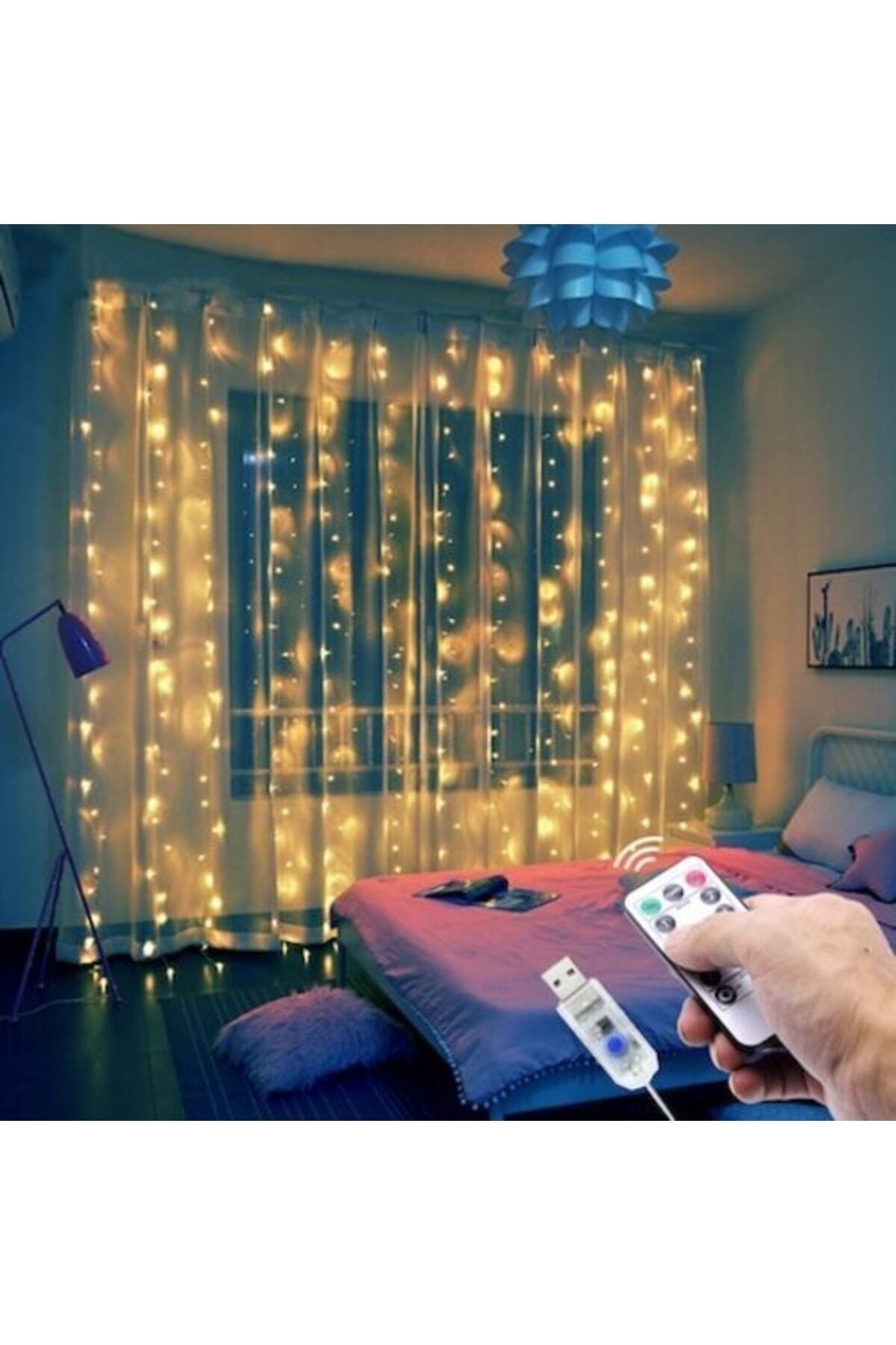 Nanopro Led Işıklı Peri Perde Konsept 3x2 Metre Kına Düğün Dekor (uzaktan Kumandalı