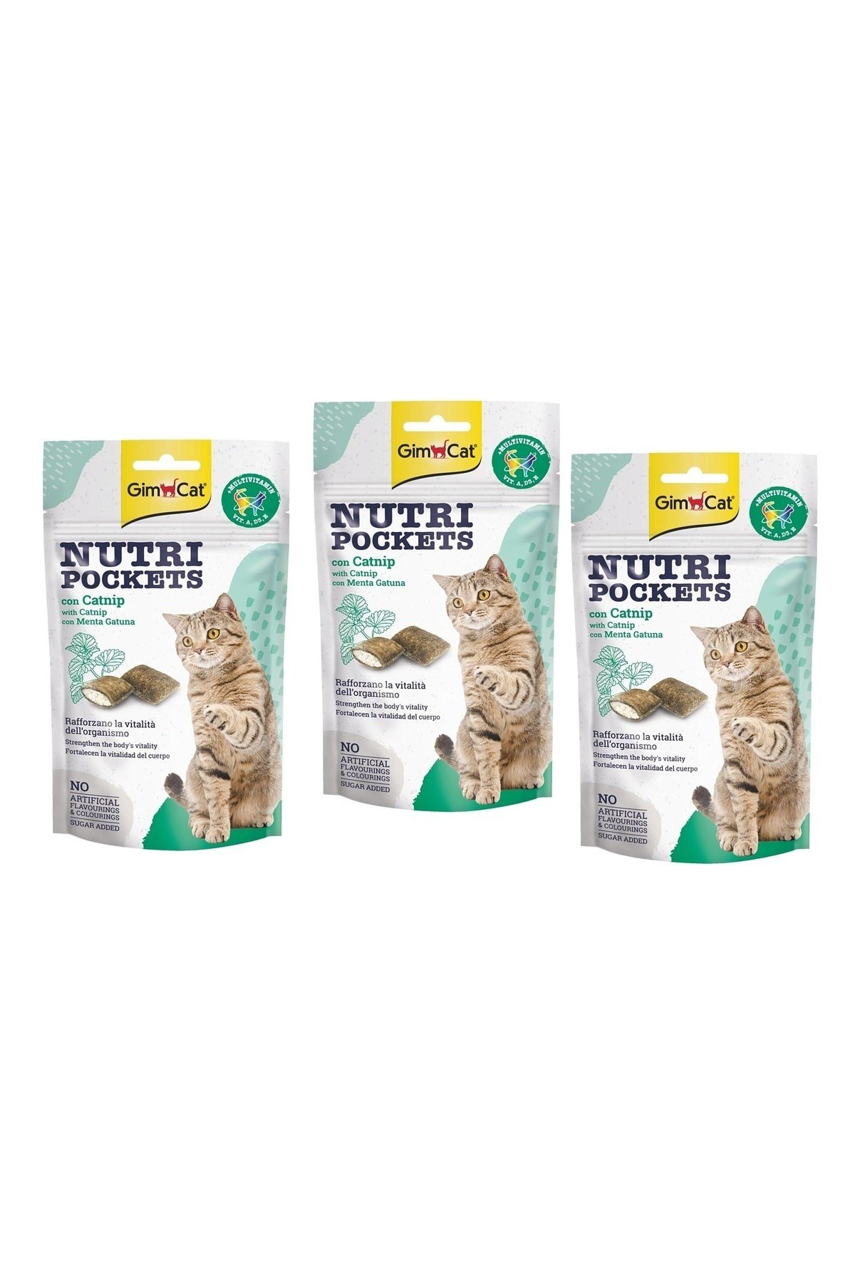 Nutripockets Kedi Ödülü Kedi Otu Multivitamin 3*60 gr - 3' Lü ( 3 Adet )