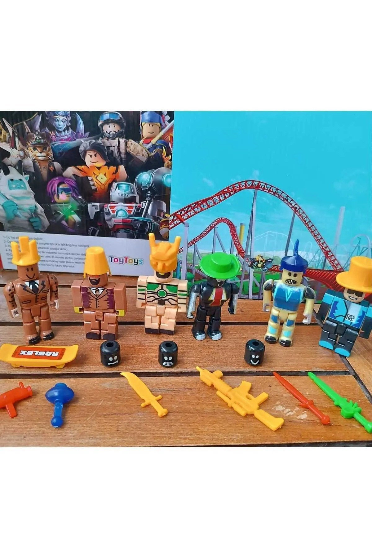 Roblox Oyuncak Değiştirilebilir Kafa Yeni 6 Figür 16 Parça Xl Büyük Boy Oyun Seti Robloks
