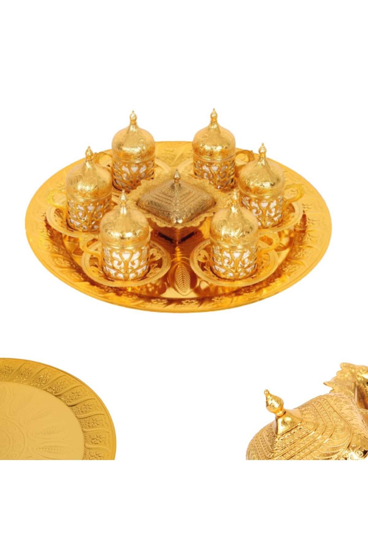 Sarmasik Model (GOLD) 6 Kisilik Fincan Takimi ,türkkahvesi Hediye Kahve Fincanlari