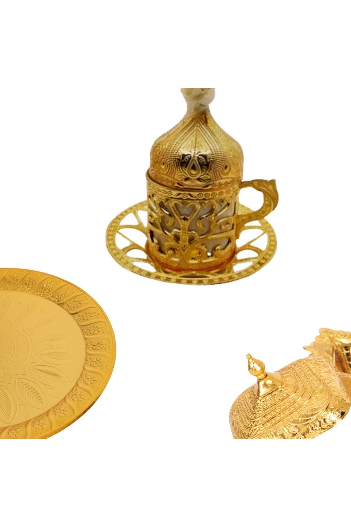 Sarmasik Model (GOLD) 6 Kisilik Fincan Takimi ,türkkahvesi Hediye Kahve Fincanlari
