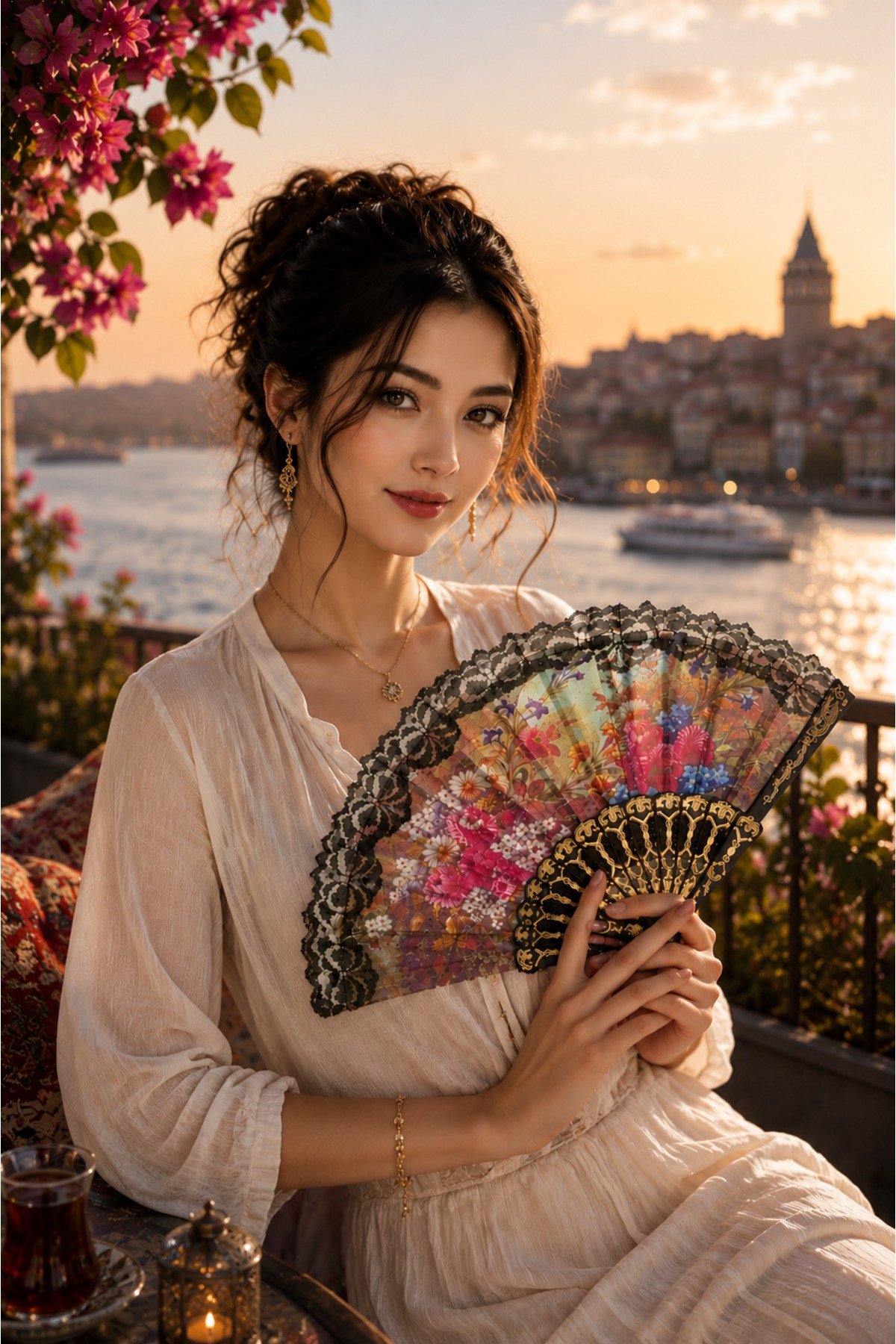 ŞIK NOSTALJİK YELPAZE - SERİNLETİCİ YELPAZE (1 ADET - KARIŞIK RENK)
