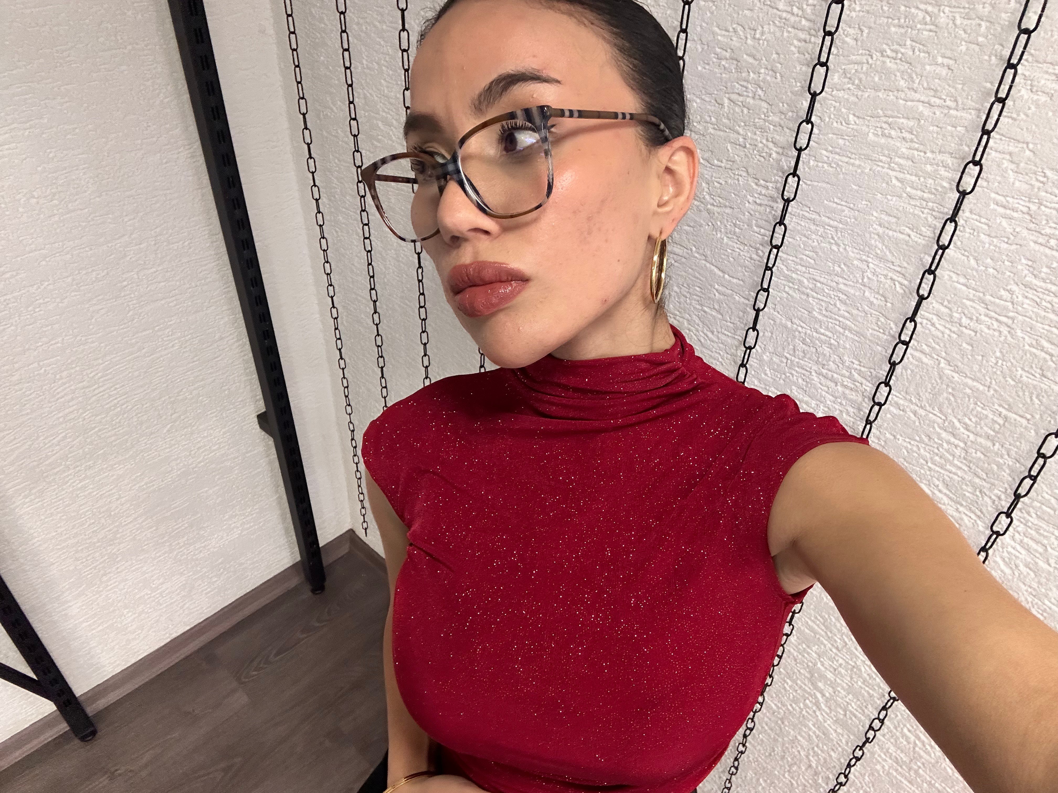 Simli Bordo Yarım Balıkçı Kolsuz Crop Bluz