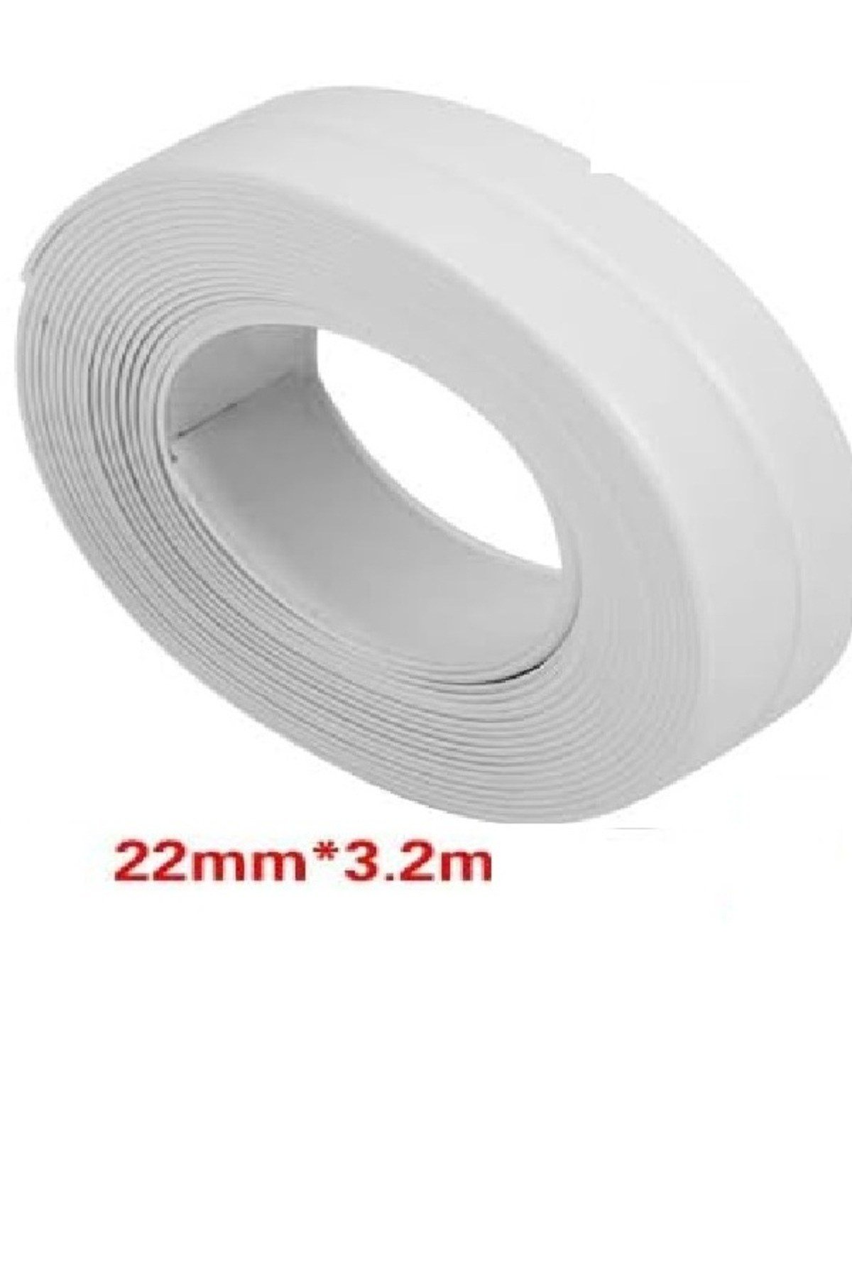 Su sızdırmaz bant 3.2m x 22 mm BANYO KÜVET MUTFAK LA BANT SU GEÇİRMEZ KENAR BANDI SIZDIRMAZLIK BANTI (BEYAZ)