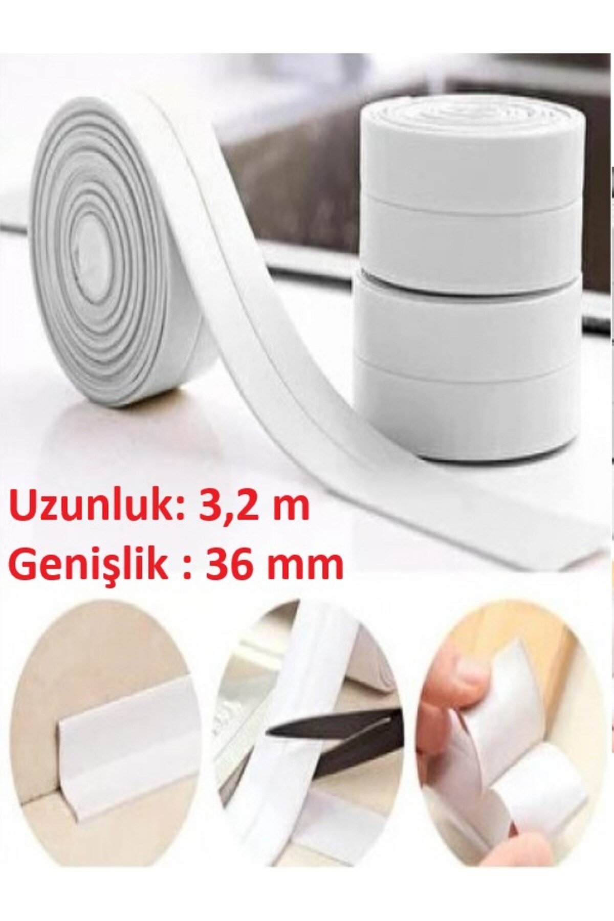Su Sızdırmaz Geçirmez Bant Lavabo Küvet Kenar Bandı Küvet Duş