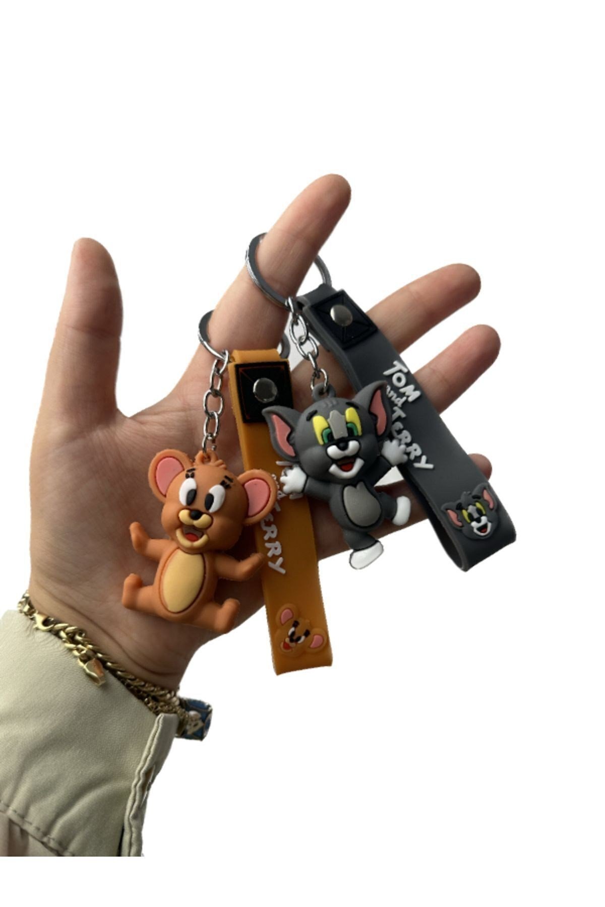TOM VE JERRY ANAHTARLIK 2 ADET ÇİFT SİLİKON ANAHTARLIK