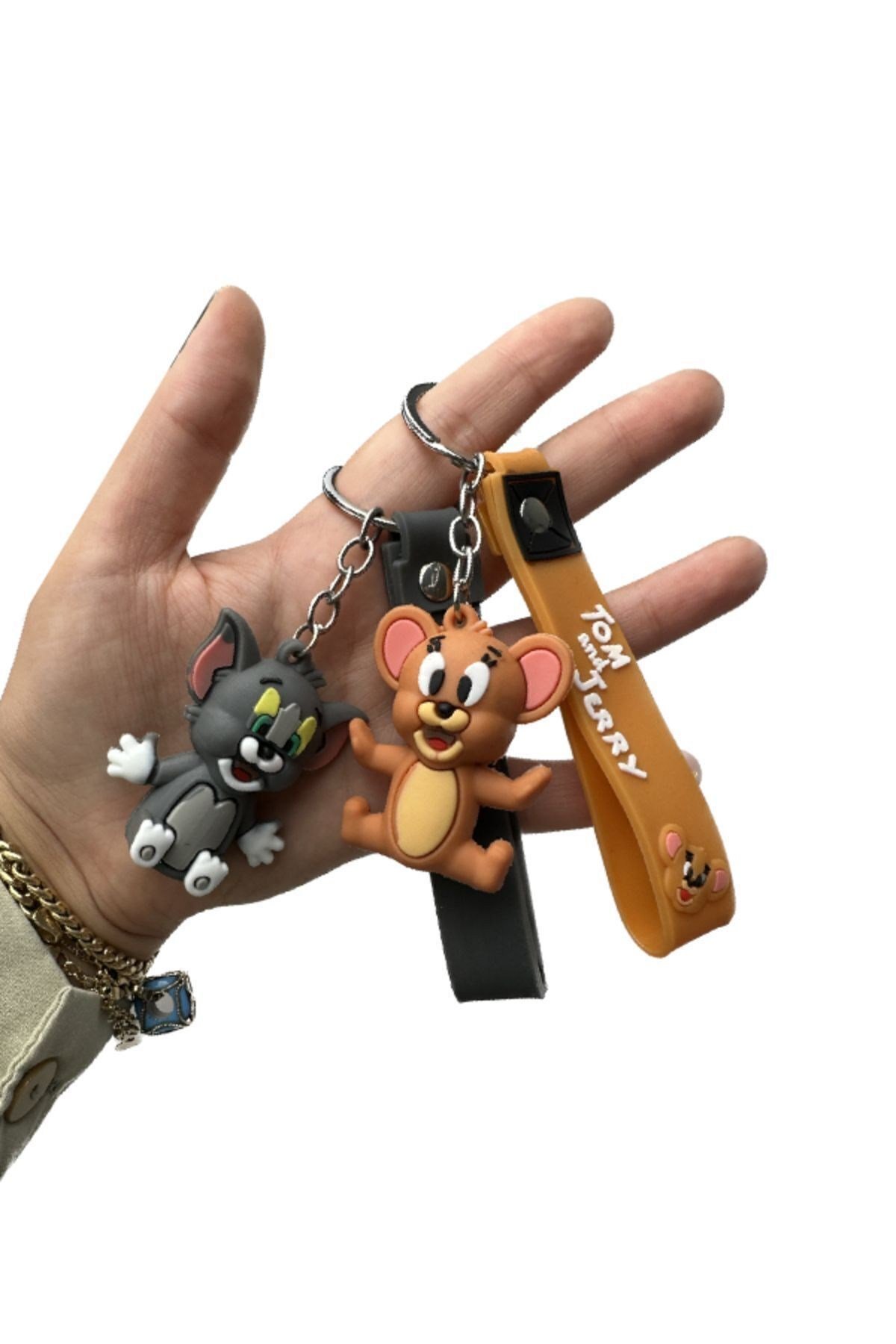 TOM VE JERRY ANAHTARLIK 2 ADET ÇİFT SİLİKON ANAHTARLIK