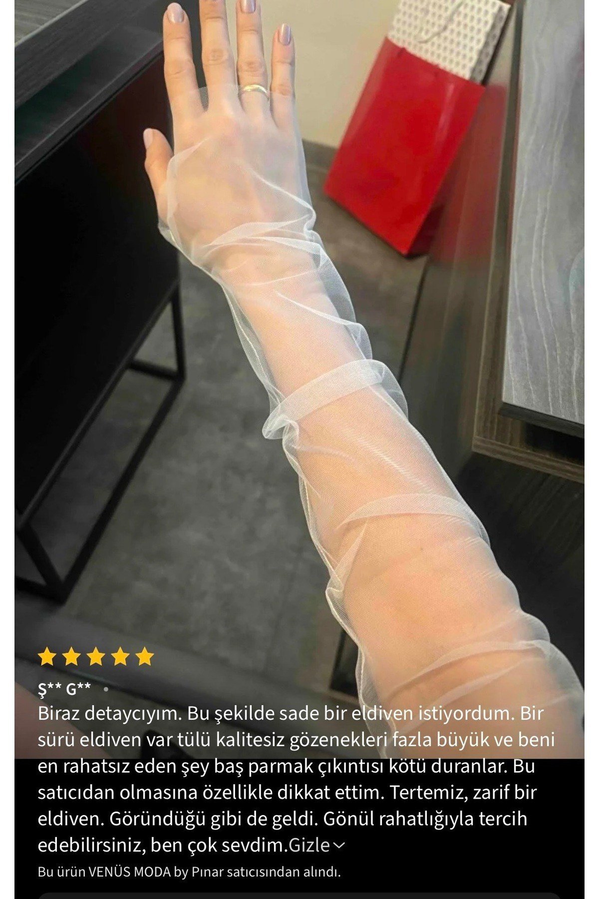 Tül Eldiven Gelin Eldiveni Transparan Parmaksız Eldiven Nikah Eldiveni