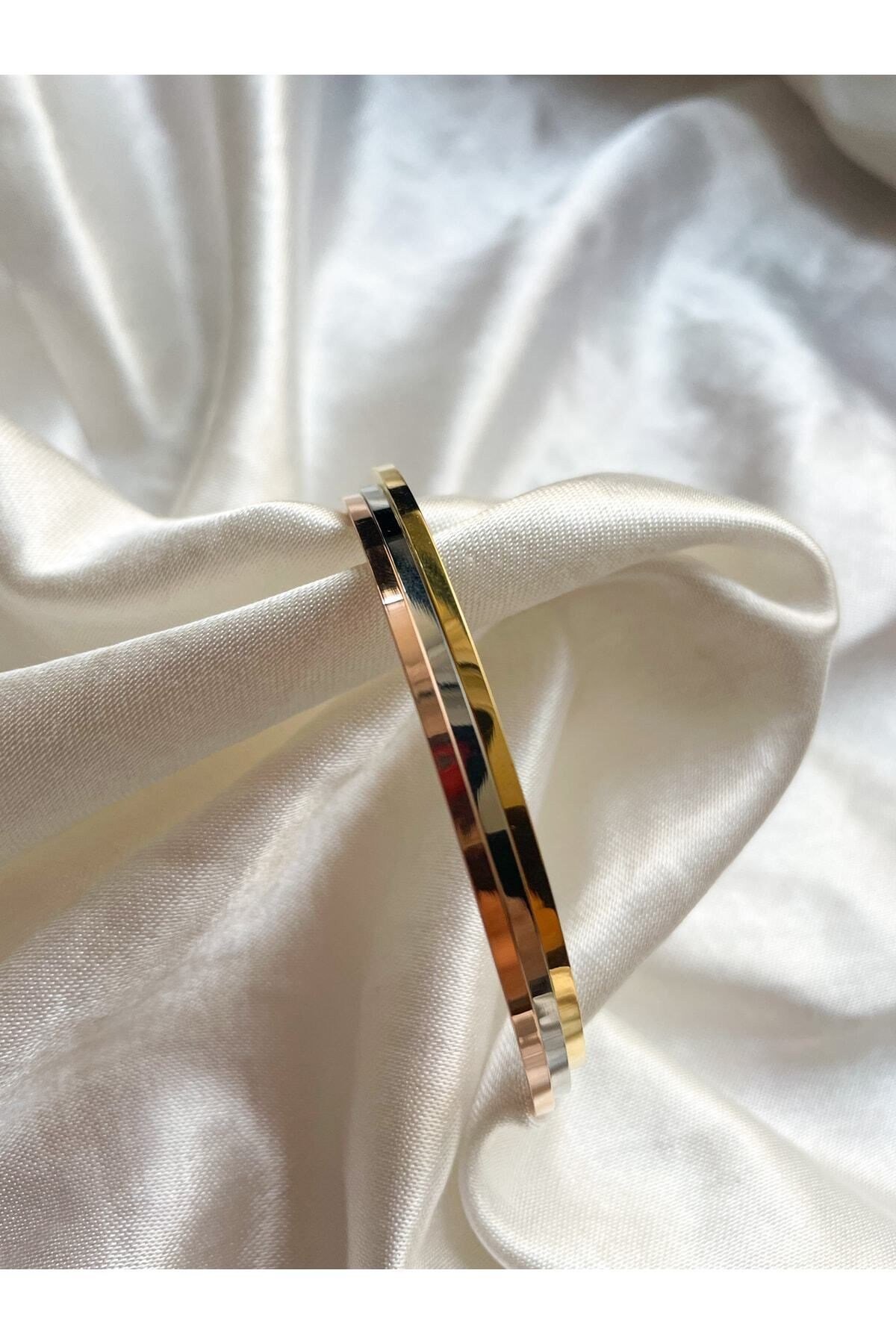 Vera Jewellery 3lü Çelik Ajda Bilezik