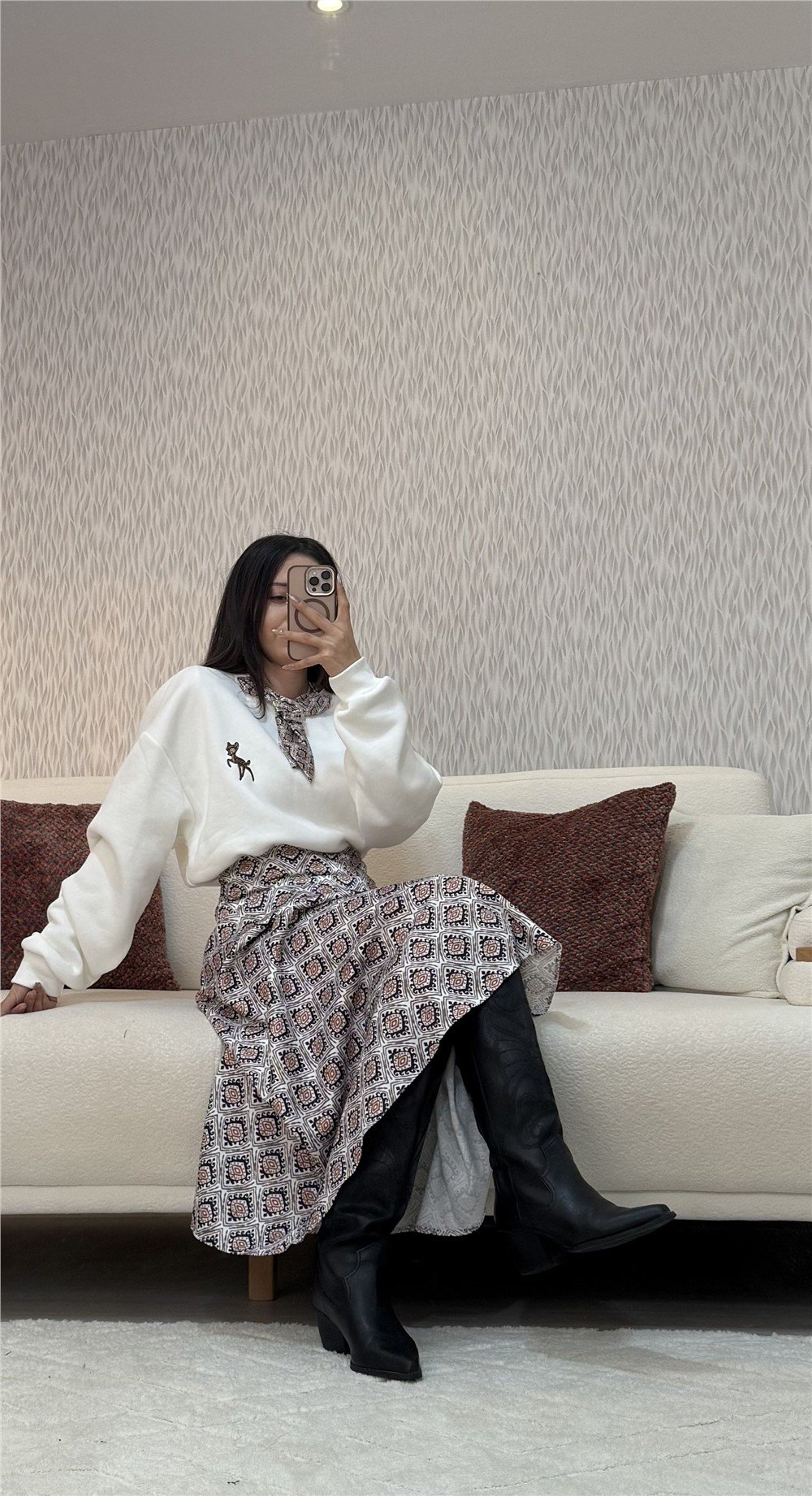 Ceylan Sweatshirt Beyaz